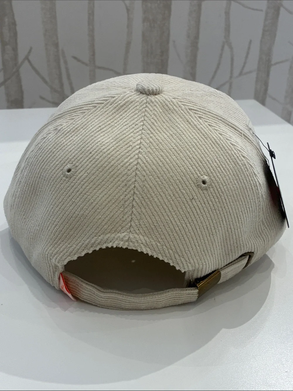 Sunshine Embroidered Corduroy Cap - Cream